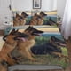 thumbnail image 1 of Juego de ropa de cama Entemah con diseño de perro pastor alemán, funda nórdica de microfibra suave con diseño de animales y estampado 3D para niños, adolescentes y adultos, juego de 3 piezas, 1 of 3