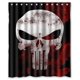 thumbnail image 1 of Cortina de ducha de calavera de Punisher, juego de cortina de baño con ganchos, tamaño 60 x 72 pulgadas, 1 of 3