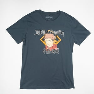 Polera Hombre You Jujutsu Kaisen Logo Azul Marino