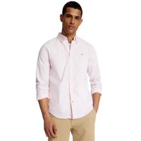 Camisa Tommy Hilfiger Para Hombre, Manga Larga, Oxford, A Rayas, Rosa, S