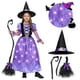 thumbnail image 4 of Disfraz de bruja de Spooktacular Creations para niñas con luz y escoba, 4 of 8