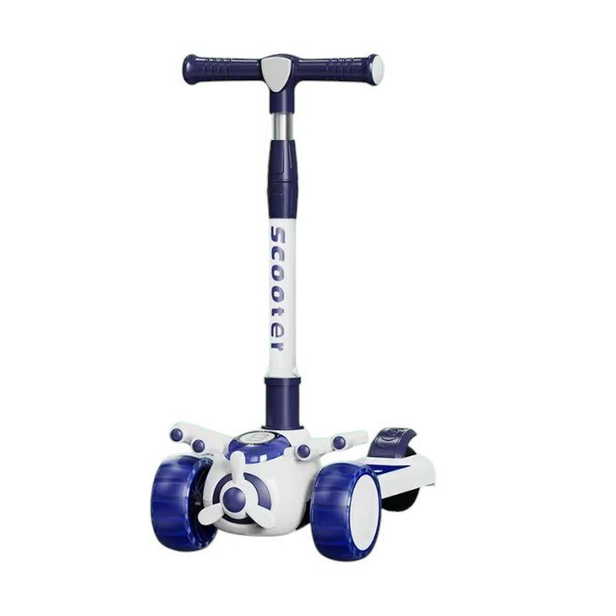 Vipnetwork - Monopatín Scooter Niños Avión Blanco Azul