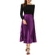thumbnail image 2 of Falda de fiesta plisada midi con cintura elástica metálica para mujer NOMADIC NOOK S Púrpura, 2 of 7