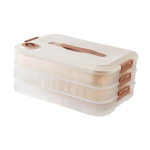 Magideal - Contenedor De Almacenamiento De Alimentos Con Asas Y Tapas, Caja Multifuncional Versátil Para Dumplings, Organizador De Cocina Para Fideos Y Galletas Tres Capas