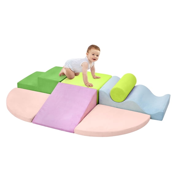 Juego de bloques de escalada Quchi de espuma blanda Climbing Toys, 7 piezas