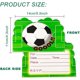 thumbnail image 2 of 30 piezas de invitaciones para fiesta de cumpleaños de fútbol, tarjetas de invitación para fiesta con temática de lunares, suministros de decoración para fiesta con temática de fútbol, invitaciones en, 2 of 7