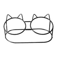 Magideal - Para Gatos, Soporte , Protector De Cuello, Doble Elevación Para Comedero De Agua, Cuenco De Cerámica Para Mascotas, Cuenco Para , Negro