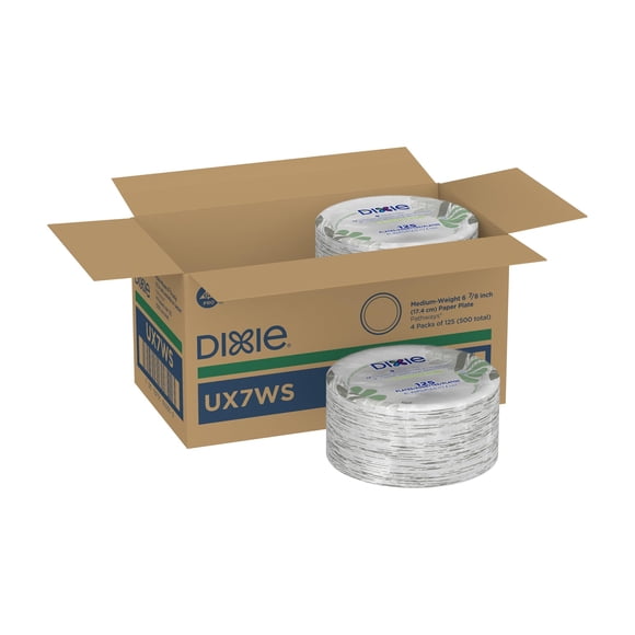Platos de papel Georgia-Pacific Dixie Pathways, 6,8 pulgadas, 500 unidades
