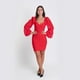 thumbnail image 1 of Vestido ajustado color rojo manga larga Talla M Mujer, 1 of 3