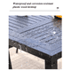 thumbnail image 5 of Juego de comedor cuadrado 80 cm Terraza, Restaurante, exteriores 4 personas resistente al sol y agua Negro, 5 of 14