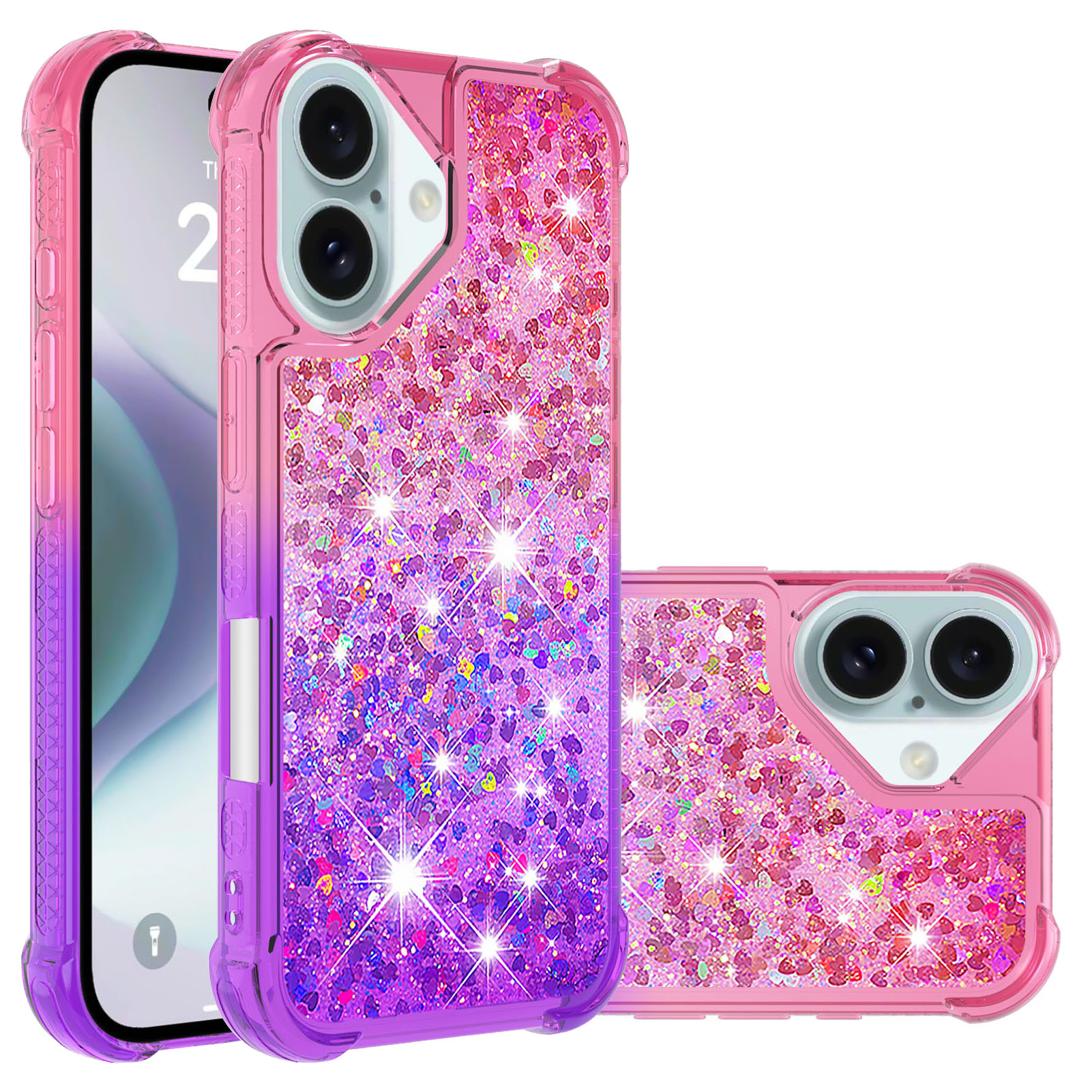 Foxdock - Funda Para Iphone 16 Con Diseño Gradiente Y Brillo Líquido Antigolpes Tpu