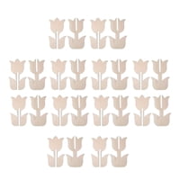 Magideal - Tulipanes De Madera Para Pintar Adornos Para El Hogar, Centros De Mesa Resistentes, Portátiles, Fáciles De Instalar, Tulipanes De Madera Diy Para Sala 12 Piezas