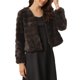 thumbnail image 1 of INSPIRE CHIC Chaqueta de Mujer de Piel Sintética de Manga Larga Recortada Abrigo de Invierno Esponjoso - Elegante y Cómodo XS Marrón Oscuro, 1 of 6