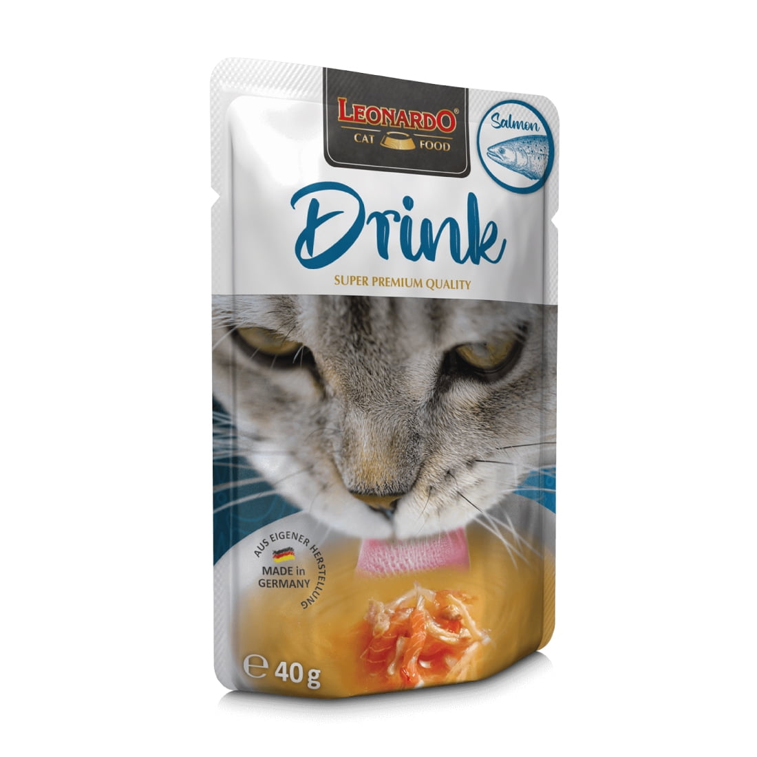 Alimento Leonardo Drink Sabor Salmon Pouch Para Gato