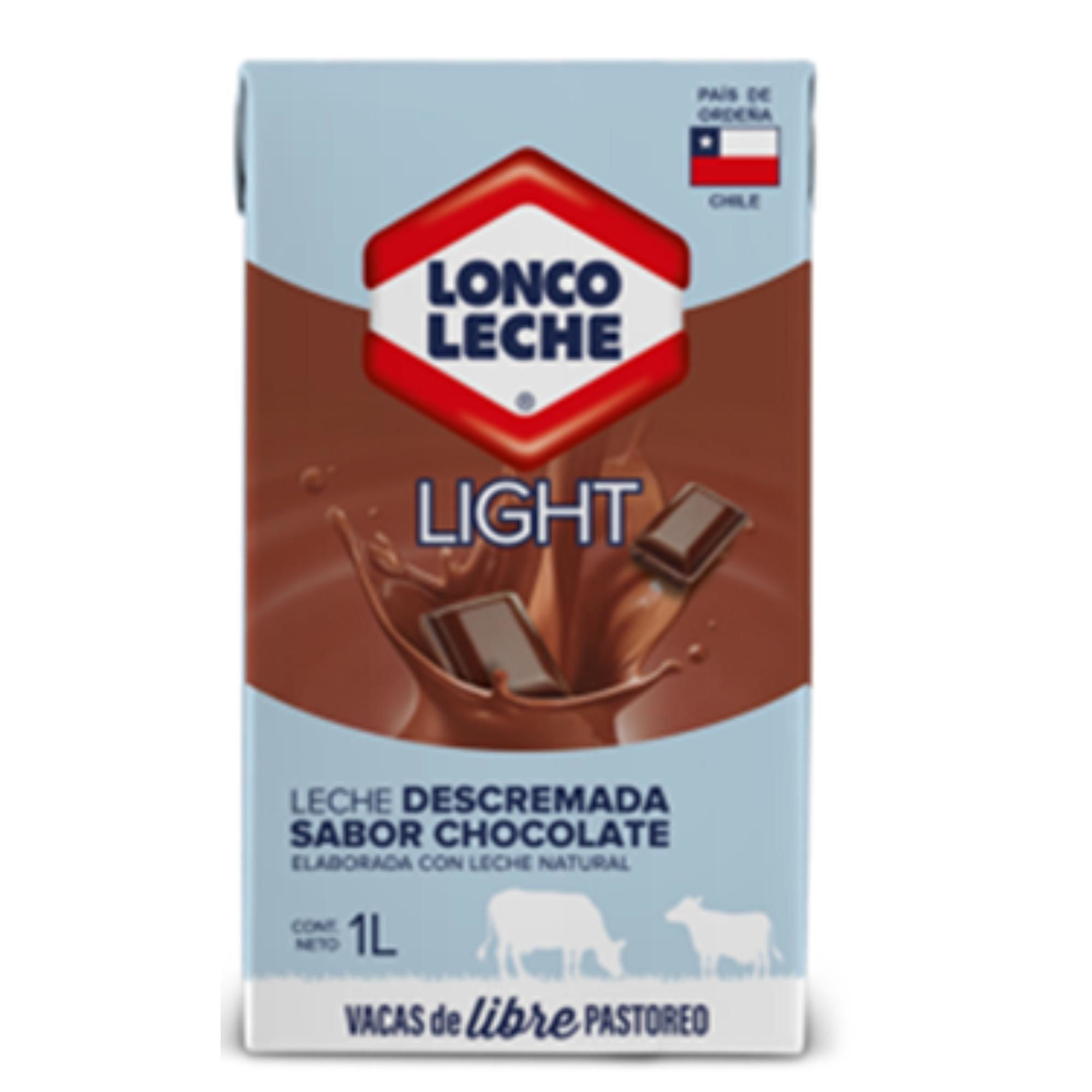 Leche Descremada Light Chocolate Caja 1 L Loncoleche