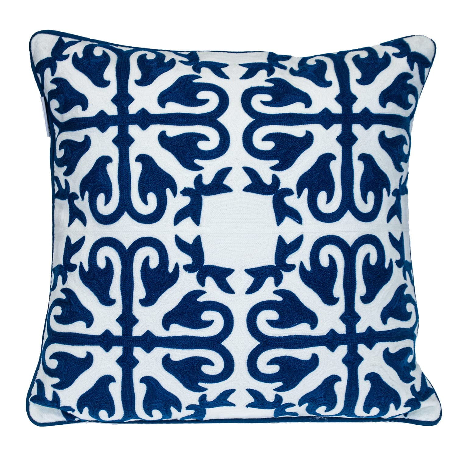Parkland Collection - Almohada Cuadrada Geométrica Azul 50x50 Cm De La Colección Parkland