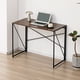 thumbnail image 2 of Mesa Escritorio Plegable de Metal y Madera Nogal 100x50x75 cm, 2 of 5