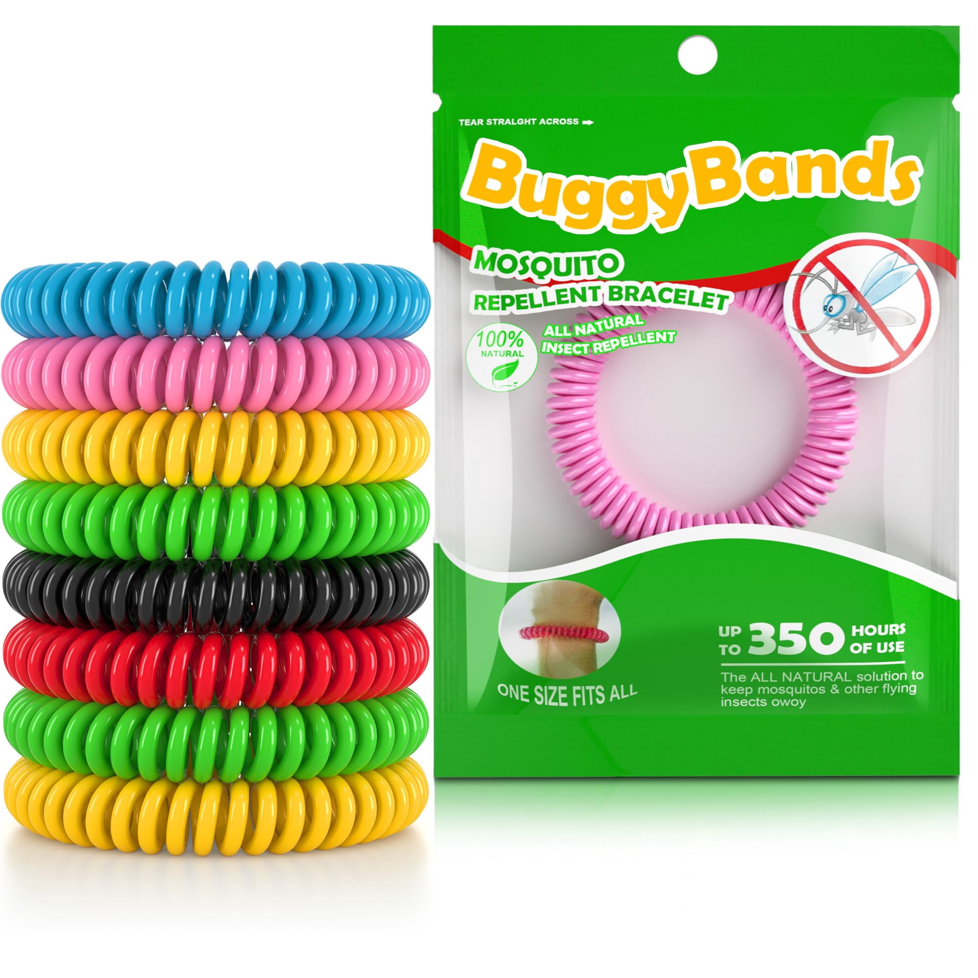 Buggybeds - Pulseras Repelentes De Mosquitos 24 Unidades Sin Deet