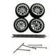 thumbnail image 1 of 4 Piezas Ruedas Y Neumáticos De Coche RC Accesorios De Coche De Aleación RC Para Escala 1/64 DIY Estilo Argent A, 1 of 3