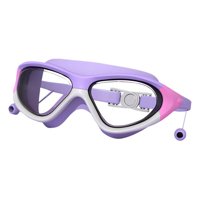 Magideal - Gafas De Natación Para Niños, Gafas De Natación Elegantes, Portátiles, De Visión Clara, Ligeras, Con Montura Grande, Gafas De Natación Para Esnórquel Blanco Púrpura