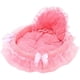 thumbnail image 1 of Cama para perros y gatos pequeños, con autocalentamiento, ideal para cachorros de interior, con lazos de princesa y corazón de encaje, elegante y cálida (rosa), 1 of 3