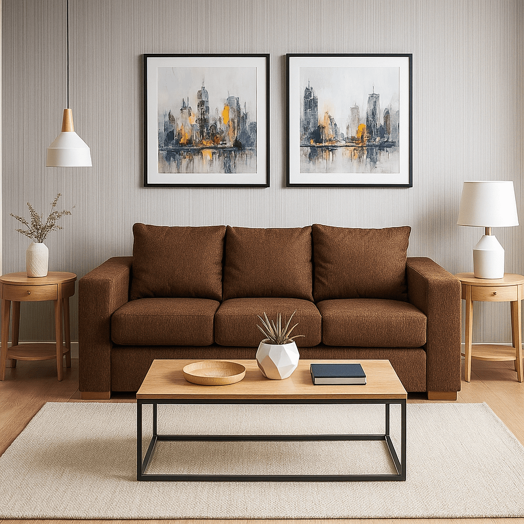 Dkora - Sofa 3 Cuerpos Cedric Cafe