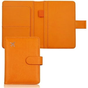 Veat00L - Porta De Pasaporte, Funda Para Pasaporte Con Bloqueo Rfid, Cierre De Banda Elástica, Caja De Pasaporte Para Mujeres Y Hombres, Caja De Pasaporte,Caja De Tarjeta De Visita Bolsa