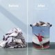 thumbnail image 5 of Cristiano Ronaldo Cesta de lavandería de gran capacidad redonda con asa, bolsa para ropa sucia plegable, almacenamiento para dormitorio, baño y lavadero 44x35 cm, 5 of 6