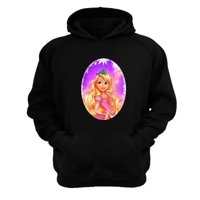 Genérico - Polerón Canguro Rapunzel Negro Talla L Unisex