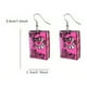 thumbnail image 1 of Acrylic Cute Doodle Graffiti Pattern Dangle Earrings Cartoon Style Light Weight Funny Adorable Female Gift, 1 of 3