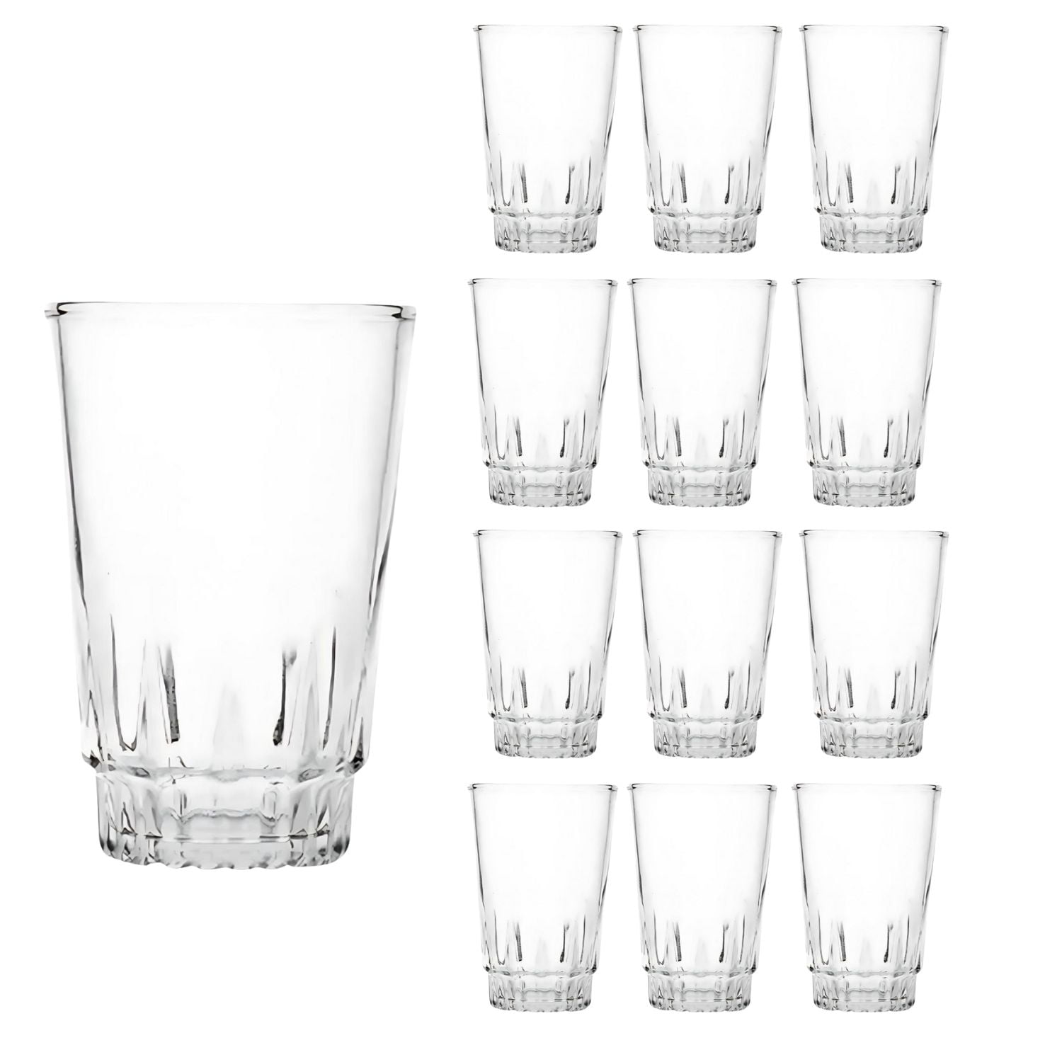 Cristar - Set 12 Vasos Trago Altos Torino Bebidas Jugos Allegra 320ml