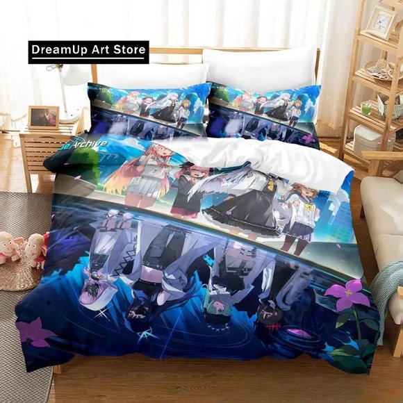 AnimeBlue Archive Bedding SetDuvet Cover Comforter Bed Set Quilt Cover Pillowcase Boys Girls Adults