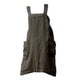 thumbnail image 1 of Delantal De Lino De Algodón Con Bolsillo Delantal De Chef Con Espalda Cruzada Para Mujer L Verde, 1 of 5