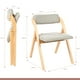 thumbnail image 4 of Silla Betlahem de madera plegable acolchada - Gris, 4 of 4