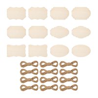 Bothyi - Placa De Madera En Blanco, Letrero De Madera Colgante Sin Terminar Diy Para Barra De Navidad, 12 Uds.