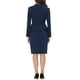 thumbnail image 3 of INSPIRE CHIC Traje de Mujer Conjunto de Regreso a Clases para Maestras Trajes de Negocios Blazer Peplum sin Cuello Traje Formal de Falda Lápiz Conjunto de 2 Piezas XS Azul Oscuro, 3 of 6