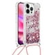thumbnail image 1 of Funda FOXDOCK para iPhone 16 Pro Max con Cuerda Ajustable, Brillo Líquido, Protección Antigolpes y Lente – Ideal para Regalo, 1 of 6