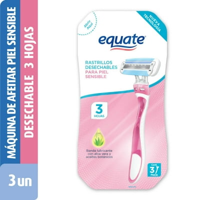 Máquina De Afeitar Desechable Mujer Piel Sensible, 3 Hojas 3 Un Equate
