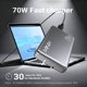 thumbnail image 2 of Cargador MINIX S70 70W GaN de doble USB-C, ultradelgado, 2 of 7