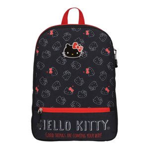 Mochila Escolar Niña Print Kitty Negro Hello Kitty