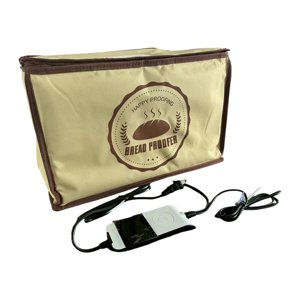 Magideal - Caja De Fermentación De Pan Con Tapete Calefactor, Caja Para Calentar Pan, Caja De Fermentación Con Tapa, Controlador De Temperatura, Cremallera Plega