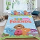 thumbnail image 2 of Amigos de Sago Mini Conjunto de sábanas temático, trío de piezas, cómodo y amigable con la piel, diseño único, regalo de decoración para el hogar para familiares, amigos y fans, 90 cm * 190 cm, 2 of 6