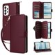 thumbnail image 1 of Funda Cartera con Cremallera y Correa para Samsung Galaxy A73 5G Soporte y Tarjetero Rojo, 1 of 6