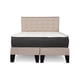 thumbnail image 1 of Cama 2 plazas completa Base americana + colchón de resortes + respaldo botones beige, 1 of 2