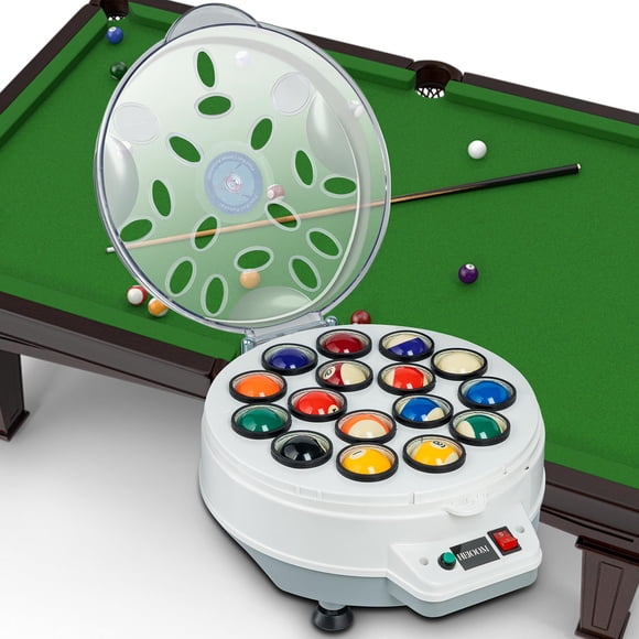 Limpiador de bolas de billar HEIOOM, pulidor de bolas de billar, limpiador electrónico de bolas de billar, pulido electrónico para 16 bolas de billar y snooker, 110 V, 180 V