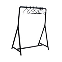 Bothyi - Perchero Para Casa De Muñecas Con Perchas, Muebles En Miniatura Para Sala De Estar, Color Negro, 1:12