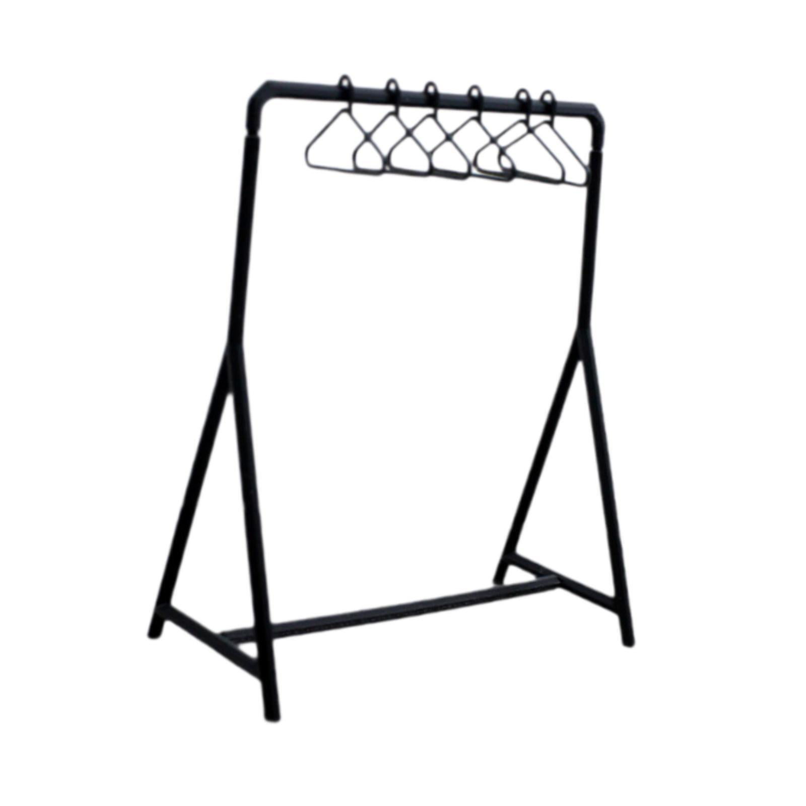 Bothyi - Perchero Para Casa De Muñecas Con Perchas, Muebles En Miniatura Para Sala De Estar, Color Negro, 1:12