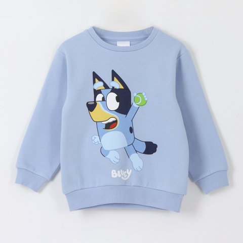 Polerón Cerrado Niña Jugando Celeste Bluey