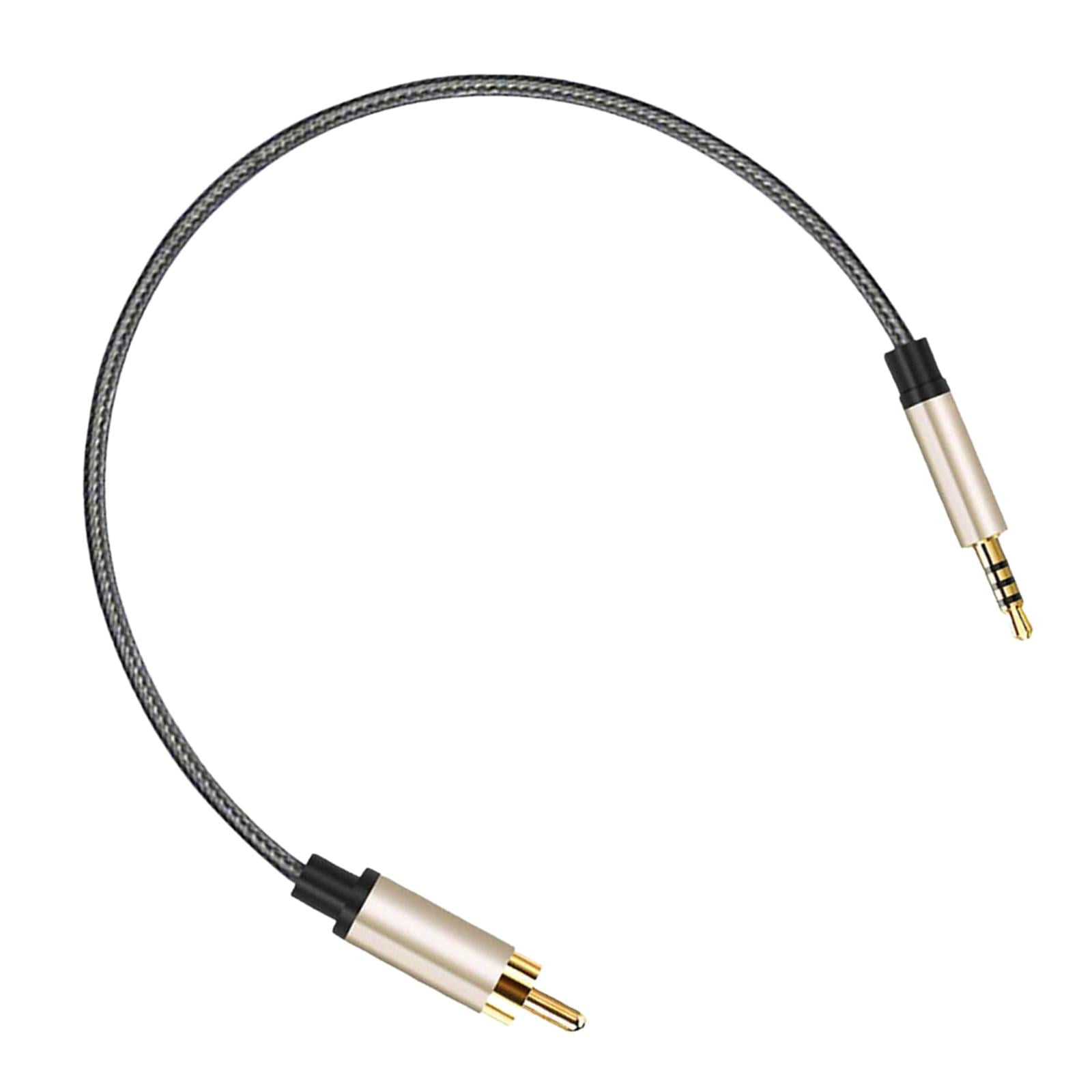 Magideal - Cable De Audio De 3 5 Mm A Rca Adaptador De Transmisión De Señal Estable Con Carcasa De Aleación De Zinc Para Cine En Casa Amplificadores Tab 1 M 1m