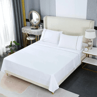 Genérico - Juego Sabana 100% Algodon 200 Hilos 2 Plazas 4 Piezas